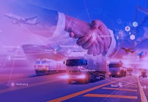Shaking hands on an outsourcing logistics partnership.